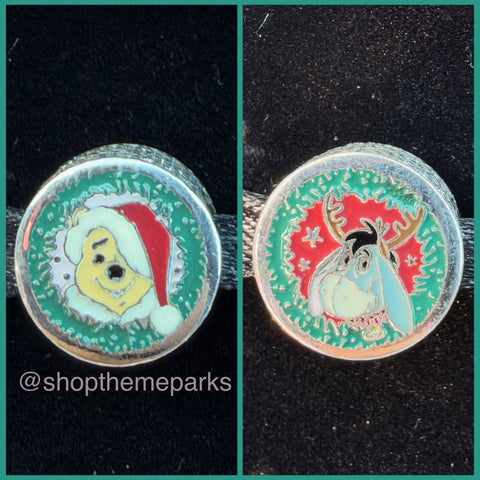 Disney Parks Pandora Winnie the Pooh Eeyore Button Charm Double Sided Exclusive Holiday 2026