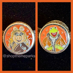 Disney Parks Pandora Muppets Miss Piggy Kermit Button Charm Double Sided Exclusive Rock N Roller Coaster 2026