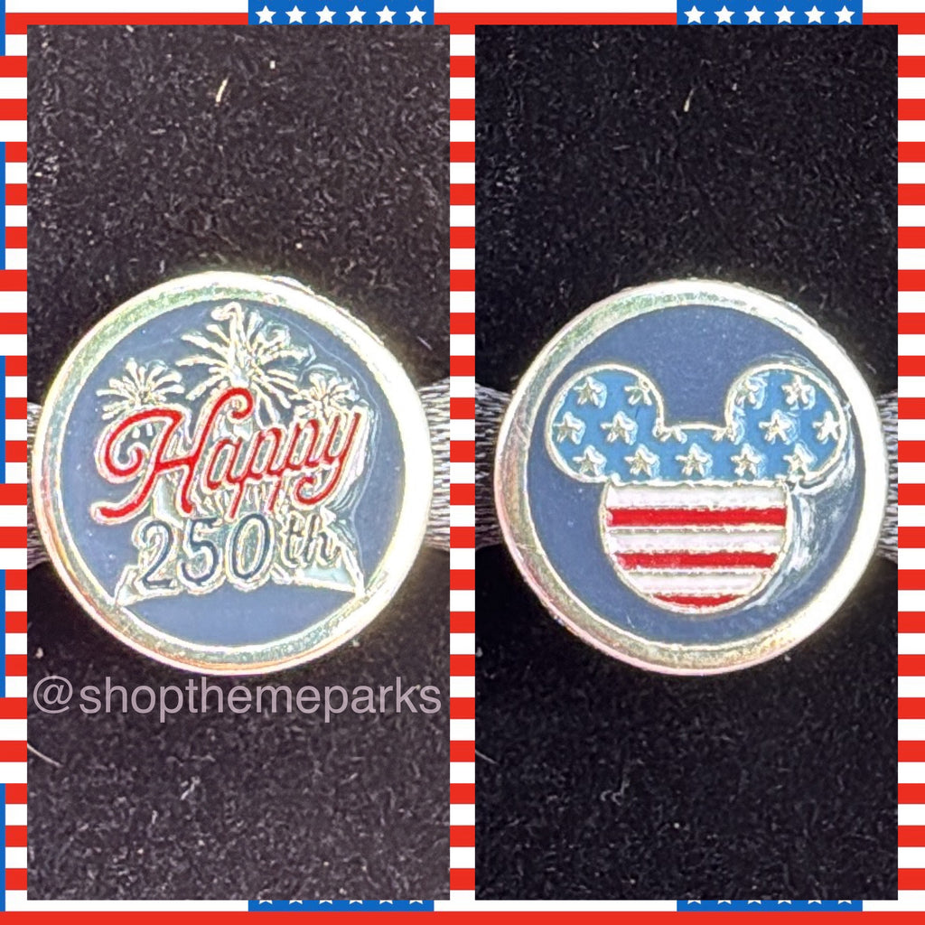 Disney parks Pandora Americana button charm