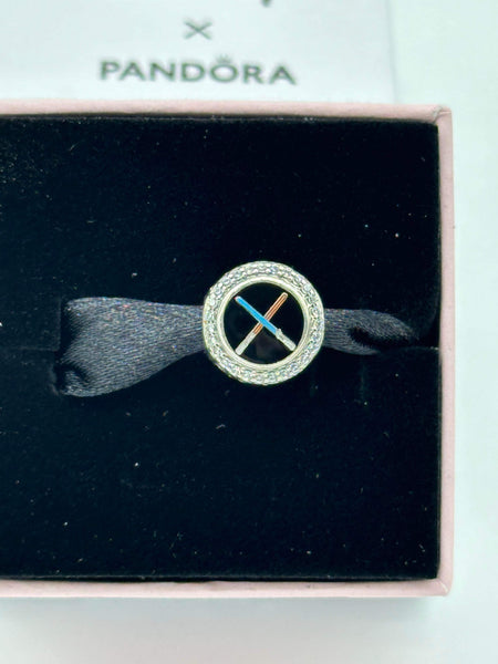 Disney Parks Pandora Star Wars Button Charm Double Sided Exclusive May the 4th 2024 Light Saber