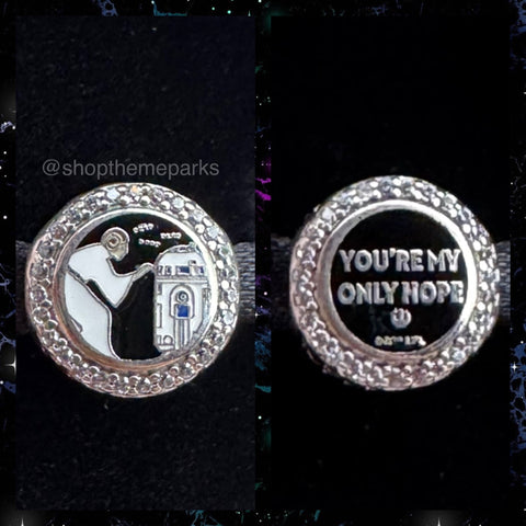 Disney Parks Pandora Star Wars Princess Leia Button Charm Double Sided Exclusive May the 4th 2025