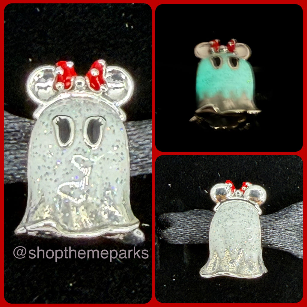 Disney Parks Pandora Minnie Mouse Ghost Charm 2026 Park Exclusive