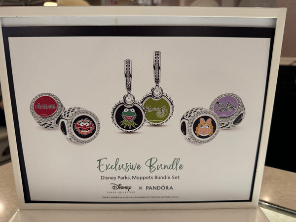 Disney Parks Pandora Muppets 3 charm set Animal Kermit Miss Piggy Exclusive