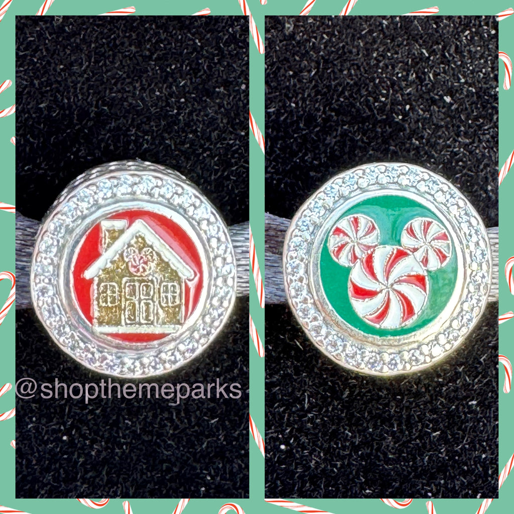Disney Parks Pandora Gingerbread Mickey Peppermint Holiday 2025 Exclusive