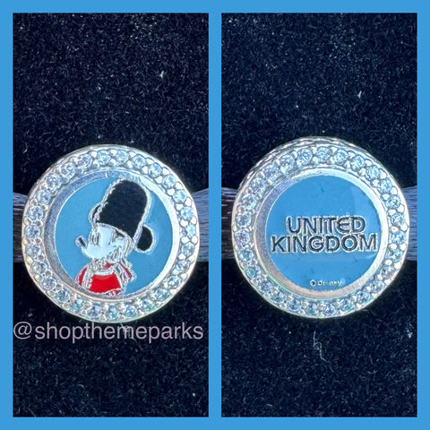 Disney Parks Pandora EPCOT UK United Kingdom World Showcase Mickey Mouse Button Charm Park Exclusive
