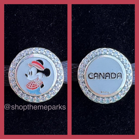 Disney Parks Pandora EPCOT Canada World Showcase Mickey Mouse Button Charm Park Exclusive
