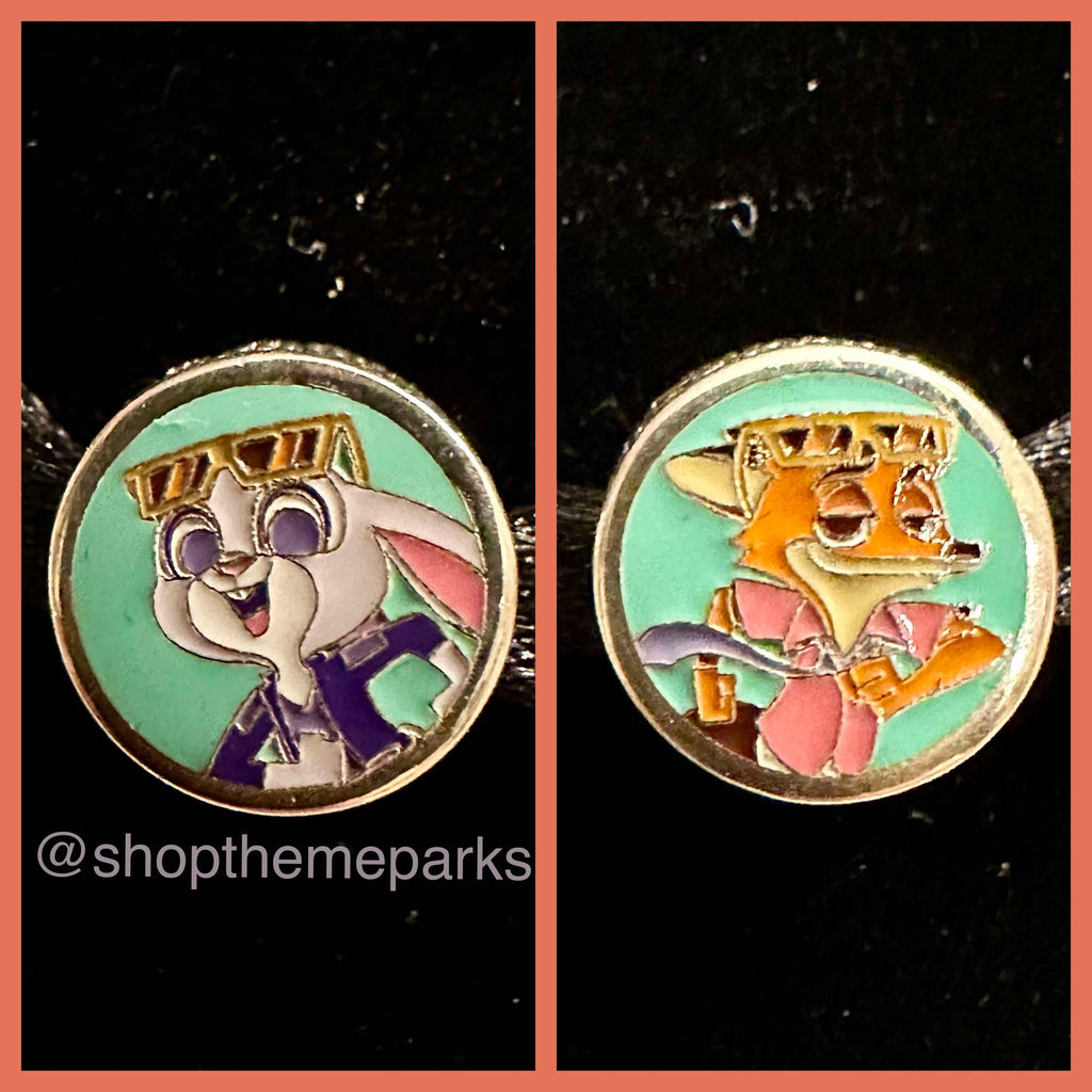 Disney Parks Pandora Judy Nick Zootopia Exclusive Button Charm 2025