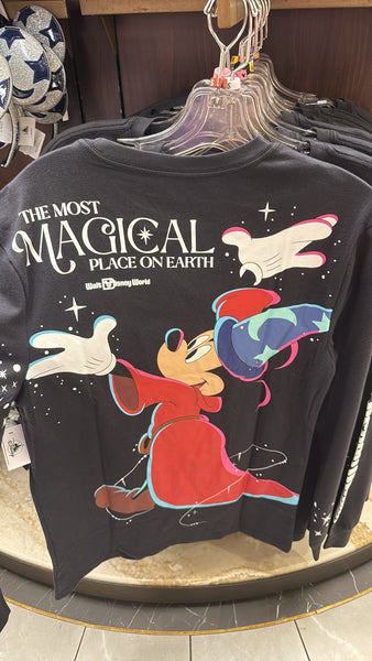 Disney Parks Sorcerer Mickey Long Sleeve T-shirt 2025 NWT Walt Disney World ADULT