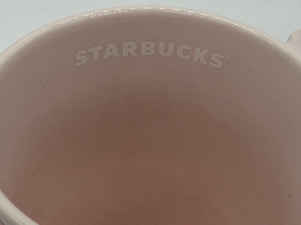 Disney Parks Starbucks WDW PINK Bow Ribbons Castle Coffee Mug Cup