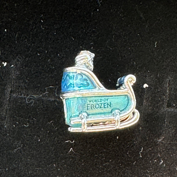 Disney Parks Pandora World of Frozen Hong Kong Disneyland Anna Elsa Sleigh Charm 2024