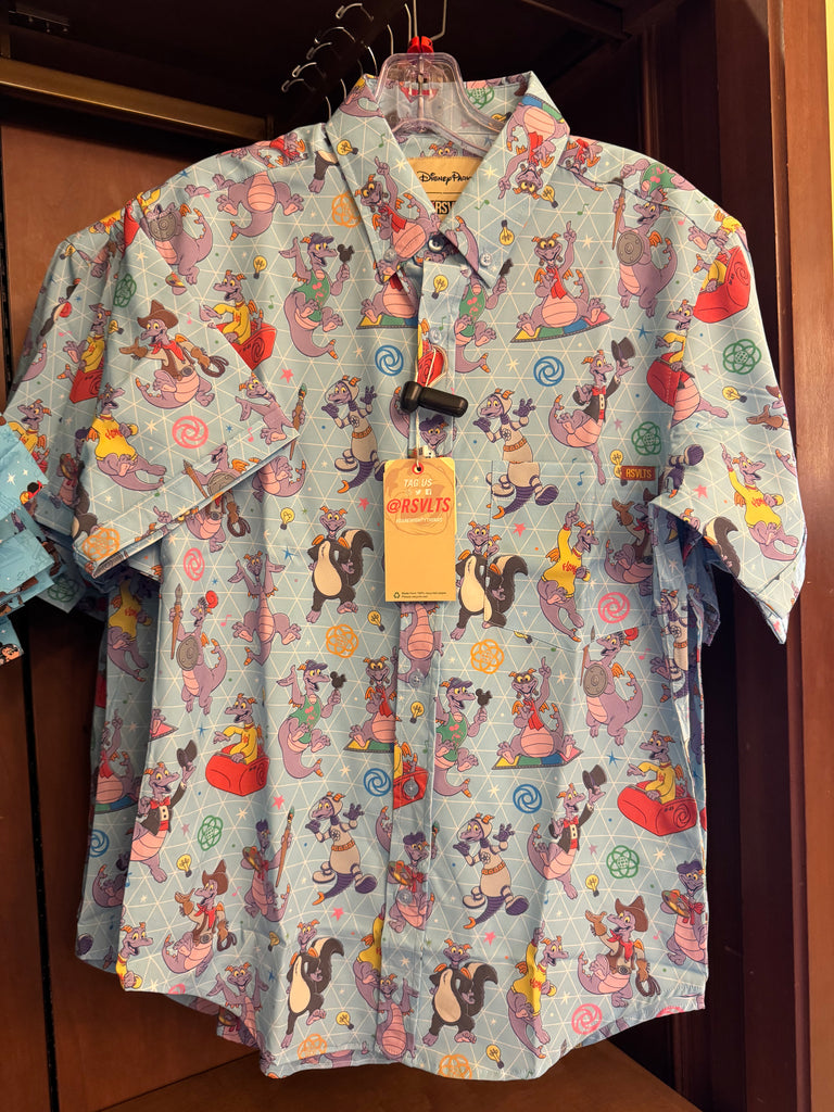 Disney Parks X RSVLTS Figment Button Up Shirt 2026