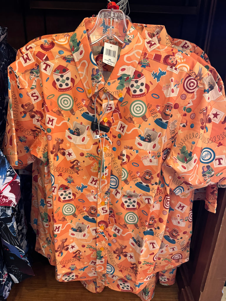 Disney Parks X RSVLTS Toy Story Mania Button Up Shirt 2026