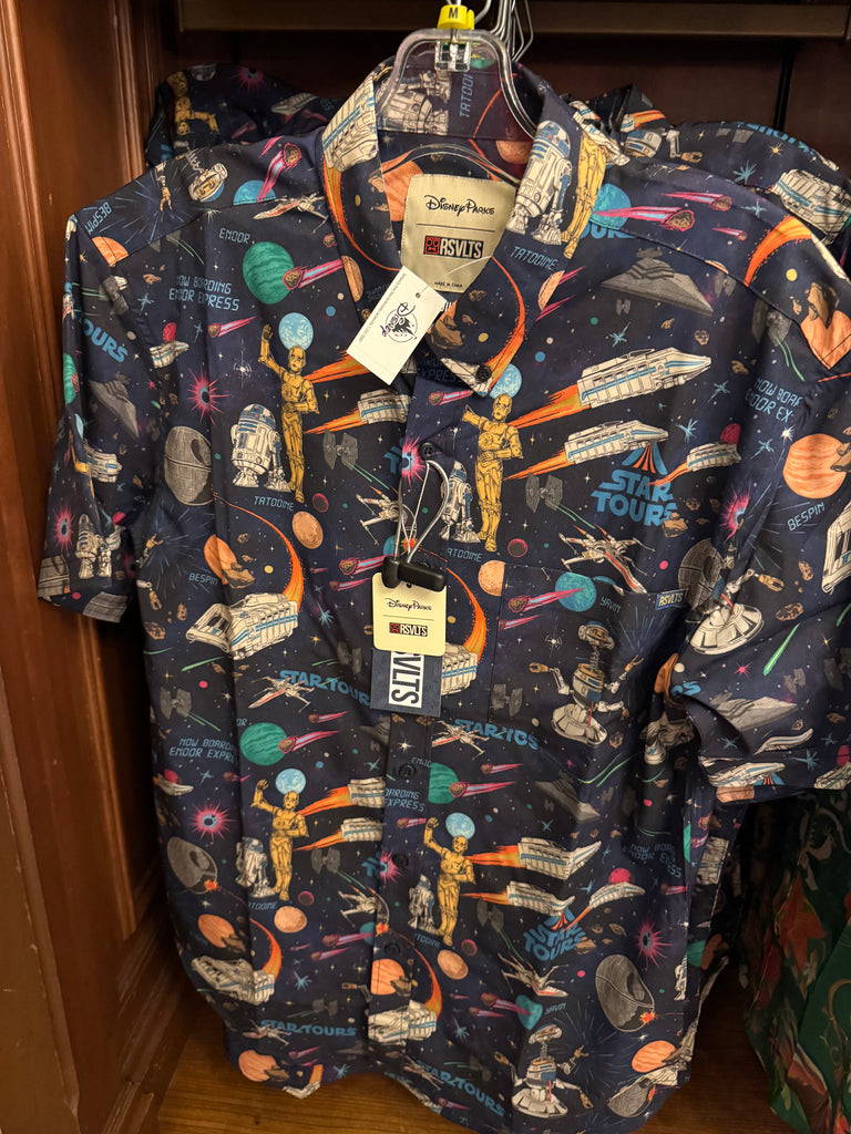 Disney Parks X RSVLTS Star Tours Button Up Shirt 2026
