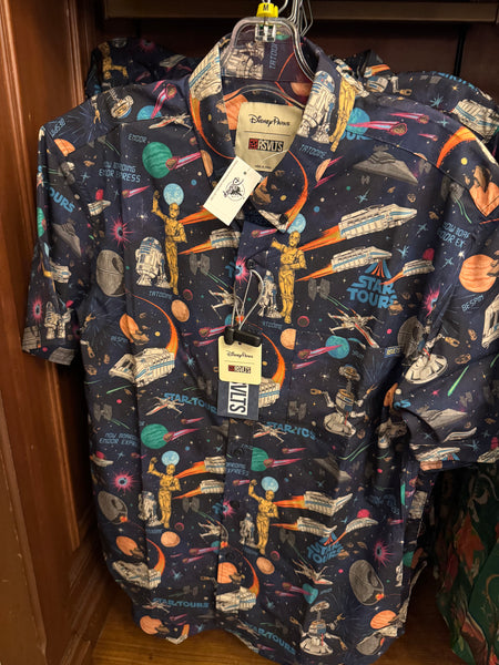 Disney Parks X RSVLTS Star Tours Button Up Shirt 2026