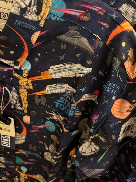Disney Parks X RSVLTS Star Tours Button Up Shirt 2026