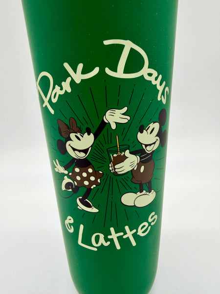 Disney Parks Starbucks Park Days and Lattes Stainless Steel Tumbler with Straw