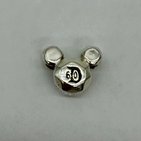 Disney Parks Pandora Charm Disneyland 60th Mickey Mouse Icon Silver