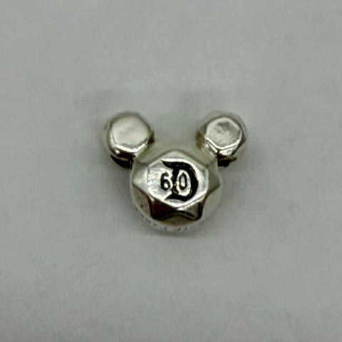 Disney Parks Pandora Charm Disneyland 60th Mickey Mouse Icon Silver