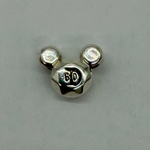 Disney Parks Pandora Charm Disneyland 60th Mickey Mouse Icon Silver