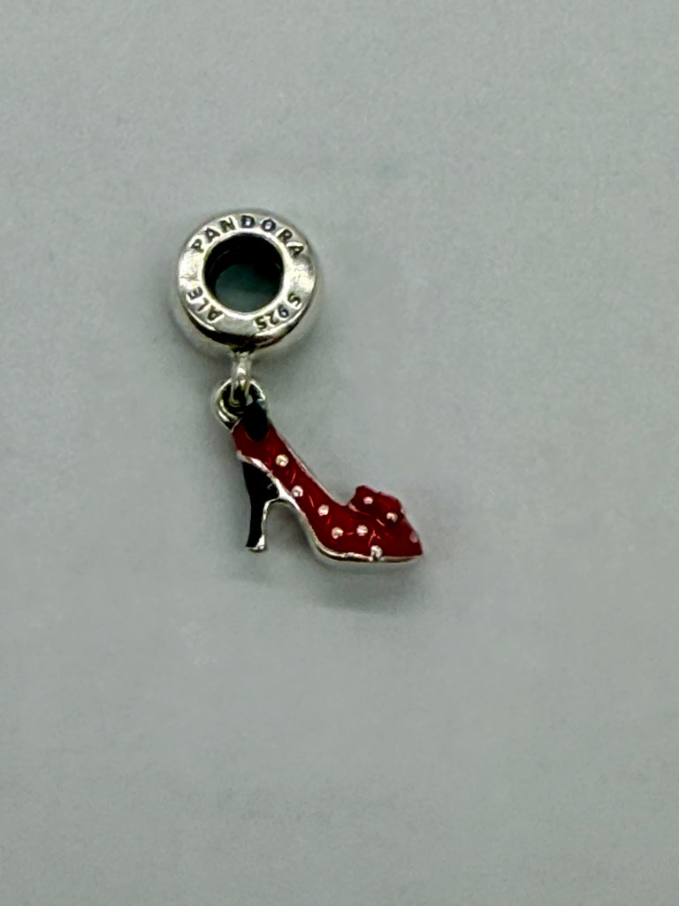 Disney Parks Pandora Minnie Mouse Dangle Charm High Heel Shoe 2017