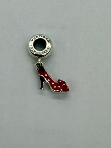 Disney Parks Pandora Minnie Mouse Dangle Charm High Heel Shoe 2017