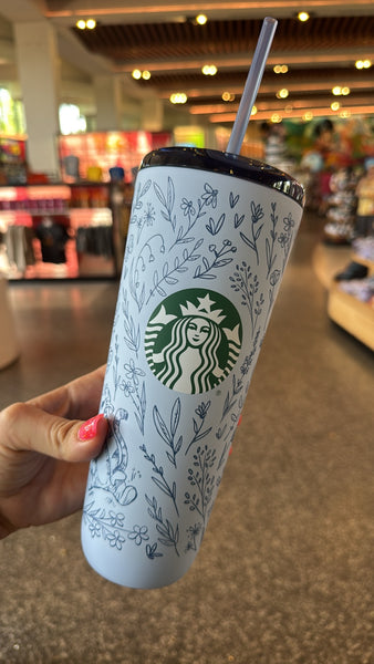 Disney Parks Starbucks Winnie the Pooh Stainless Steel Tumbler with Straw Blue 2026