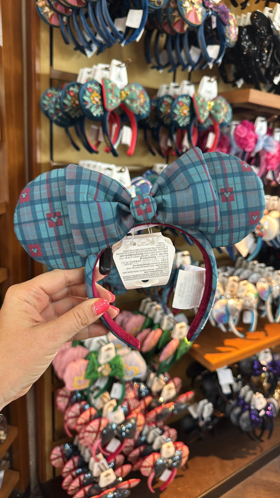 Disney Parks Epcot United Kingdom Plaid Minnie Mouse Ears Headband 2026