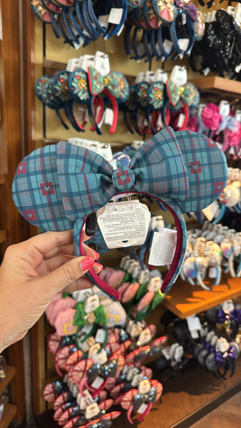 Disney Parks Epcot United Kingdom Plaid Minnie Mouse Ears Headband 2026