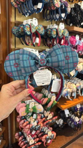 Disney Parks Epcot United Kingdom Plaid Minnie Mouse Ears Headband 2026