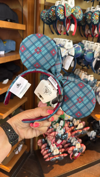 Disney Parks Epcot United Kingdom Plaid Minnie Mouse Ears Headband 2026