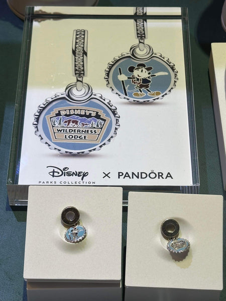 Disney Parks Pandora Wilderness Lodge Resort Mickey Mouse Dangle Charm Exclusive