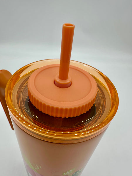 Disney Parks Starbucks Mickey Pumpkin PSL Handle Orange Tumbler Travel