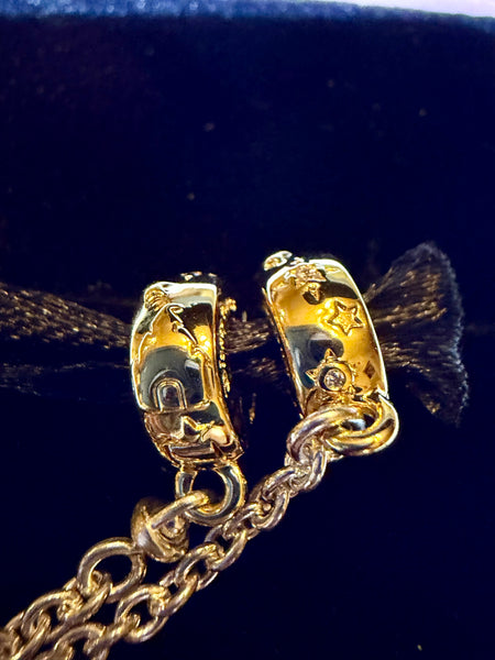 Disney Parks Pandora Gold Silver Fantasyland Castle Safety Chain Park Exclusive 2026