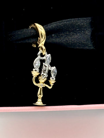 Disney X Pandora Beauty and the Beast Lumiere Dangle Charm 2025 NOT Park Exclusive