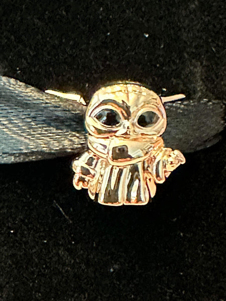 Disney Parks Pandora Star Wars Grogu Rose Gold Plated Charm 2023 The Mandalorian