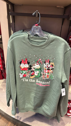 Disney Parks Tis the Season Sweatshirt WDW Holiday Mickey Minnie 2025