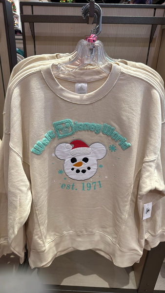 Disney Parks Snowman Crewneck Sweatshirt 2024 NWT Walt Disney World (S and 1X only)