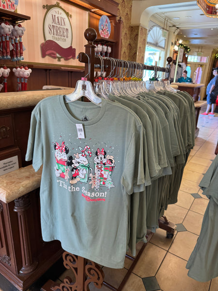 Disney Parks WDW Tis the Season Green TShirt (L XL ONLY)