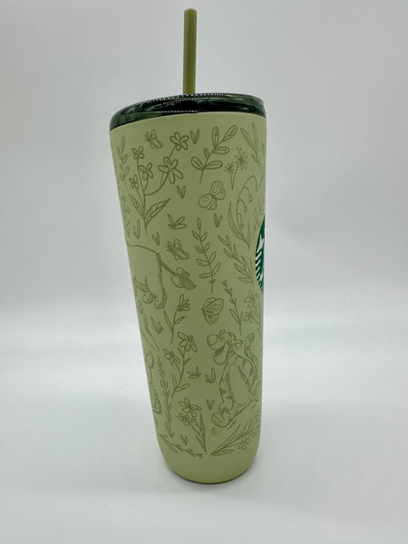 Disney Parks Starbucks Winnie the Pooh Stainless Steel Tumbler with Straw