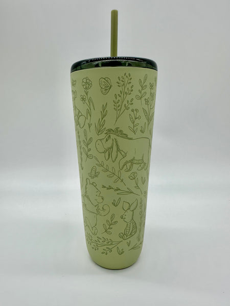 Disney Parks Starbucks Winnie the Pooh Stainless Steel Tumbler with Straw