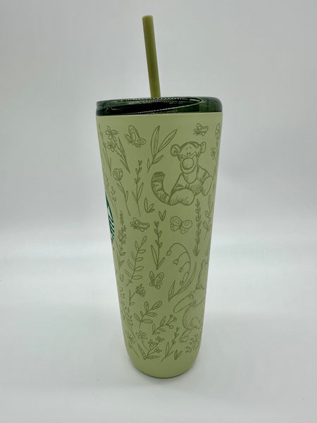 Disney Parks Starbucks Winnie the Pooh Stainless Steel Tumbler with Straw