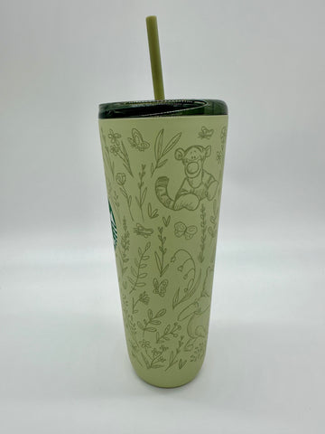 Disney Parks Starbucks Winnie the Pooh Stainless Steel Tumbler with Straw