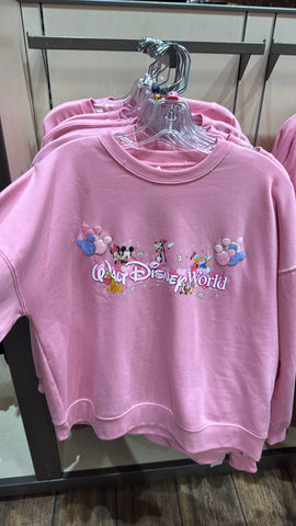 Disney Parks Pink Valentines Day Crewneck Sweatshirt WDW 2026