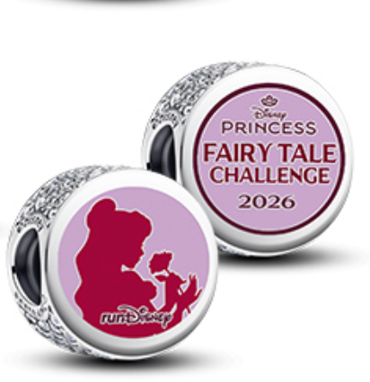 Disney Parks Pandora RunDisney Belle Fairytale Challenge Button Charm 2026 19.3 Princess Half Marathon