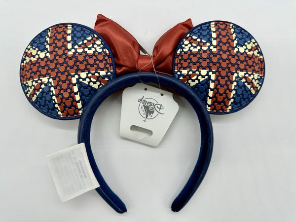 Disney Parks Epcot United Kingdom Union Jack Flag Minnie Mouse Ears Headband 2026