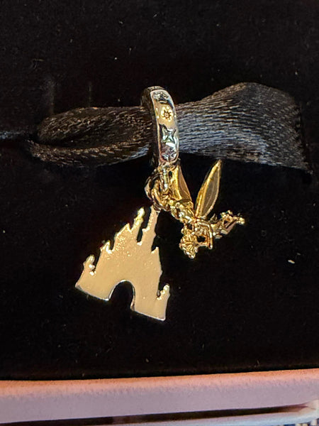Disney Parks Pandora Tinker Bell Fantasyland Castle Double Dangle Charm Exclusive 2026