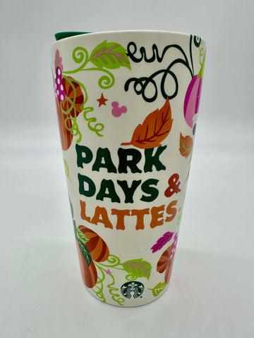 Disney Parks Starbucks Park Days & Lattes PSL Fall Ceramic Tumbler