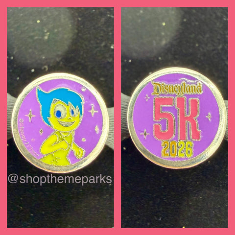Disney Parks Pandora RunDisney Joy Disneyland Half Marathon 5K Charm Button 2026 Inside Out