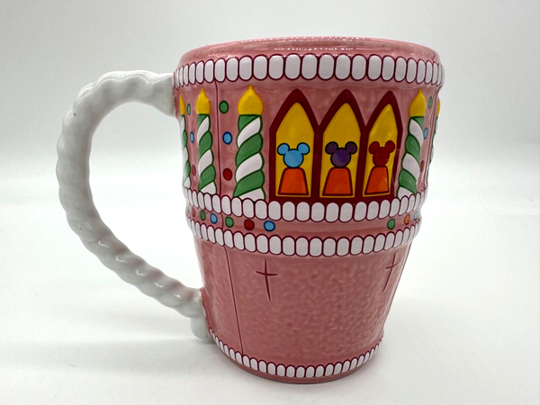 Disney Parks WDW 25th Anniversary Birthday Cake Cinderella Castle Large Mug NWT