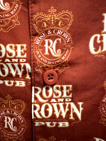 Disney Parks Epcot Rose and Crown Pub Button Up Shirt 3XL Camp United Kingdom World Showcase